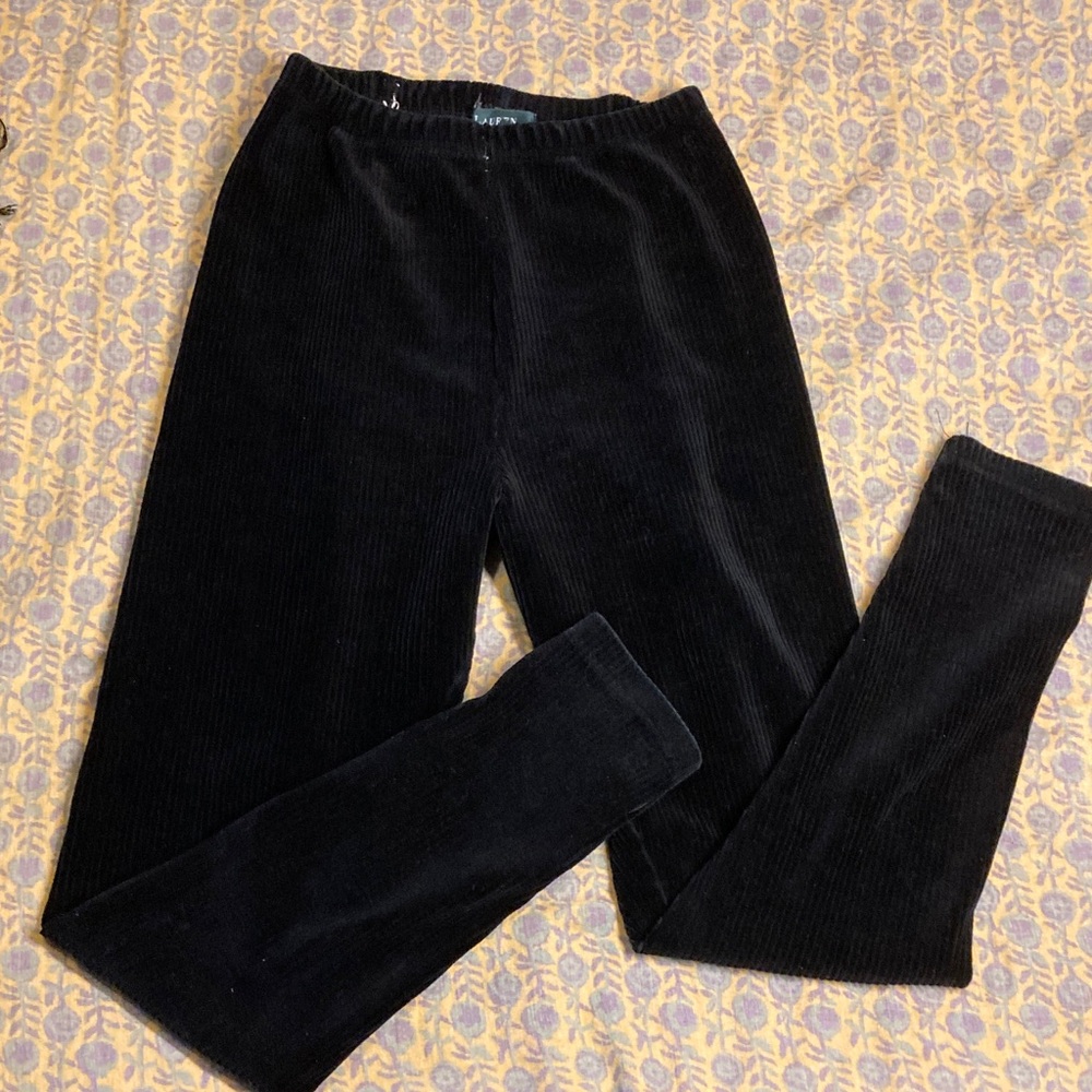 Black Corduroy Leggings